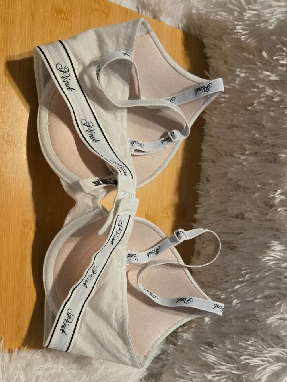 PINK Victoria's Secret Light Ivory Padded T-Shirt Bra